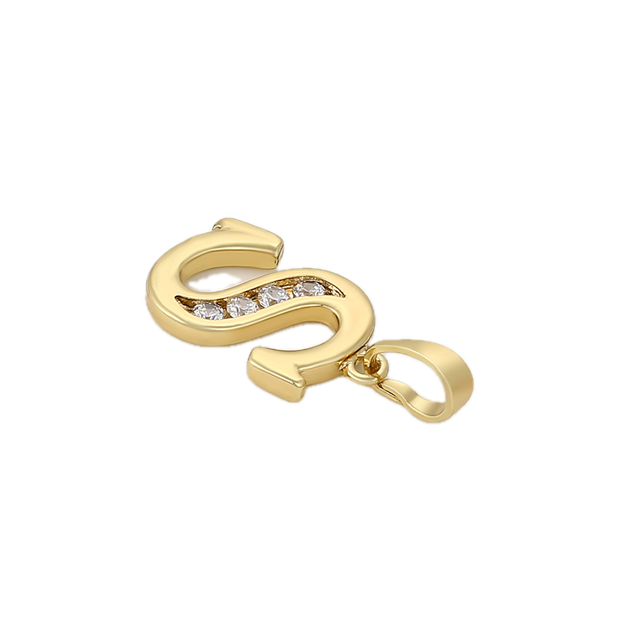 Verdlet – 14K Gold Plated Letter Pendant with White Cubic Zirconia | Distinctive Initial Necklace