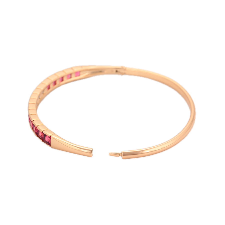 Minova – 18K Gold Plated Slim Bangle with Cubic Zirconia | Classic Everyday Bangle for Women
