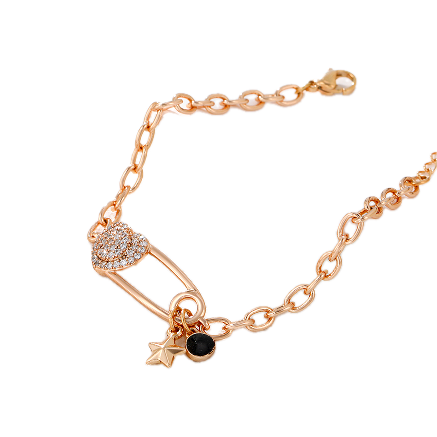 Filoro – 18K Gold Plated Chain Bracelet with White Cubic Zirconia | Delicate Everyday Bracelet for Women