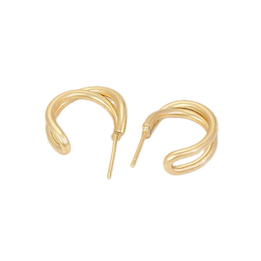 Arcana – 18K Gold Plain Hoop Earrings | Sculptural Minimalist Earrings for Women