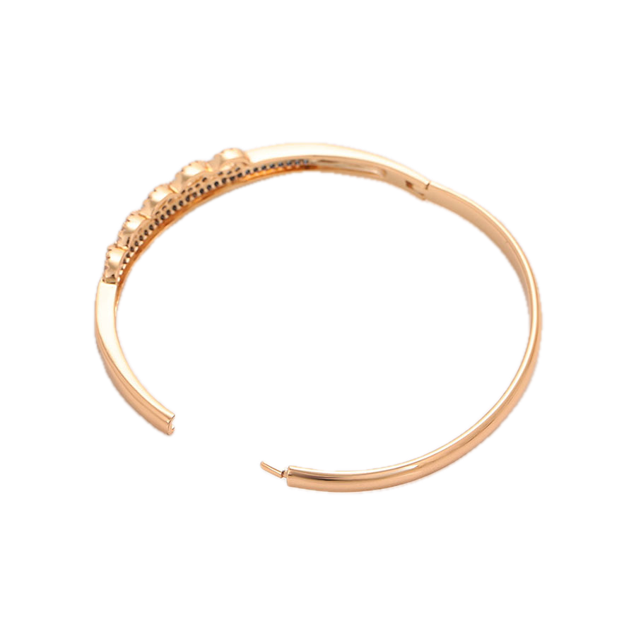 Orbana – 18K Gold Plated Wide Band Bangle with White Cubic Zirconia | Everyday Luxury Bangle for Women