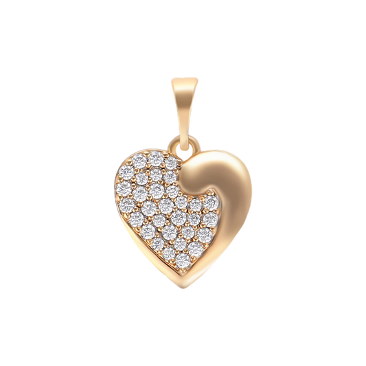 Velune – 18K Gold Plated Pendant with White Cubic Zirconia | Elegant Everyday Necklace for Women