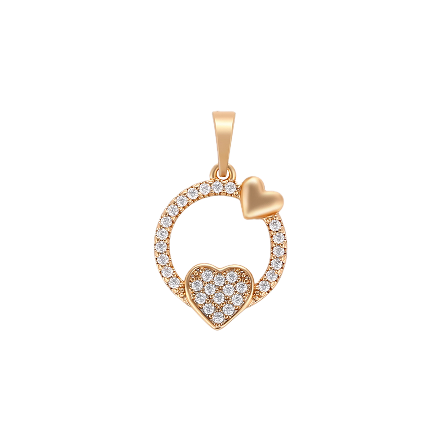 Auréne – 18K Gold Plated Pendant with White Cubic Zirconia | Refined Daily Necklace for Women