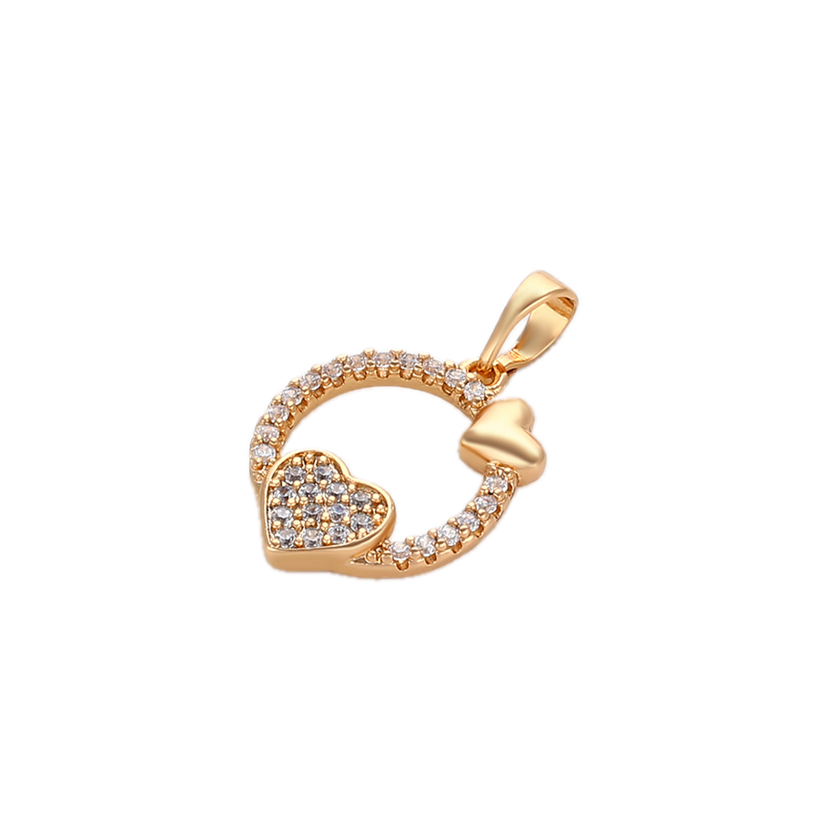 Auréne – 18K Gold Plated Pendant with White Cubic Zirconia | Refined Daily Necklace for Women