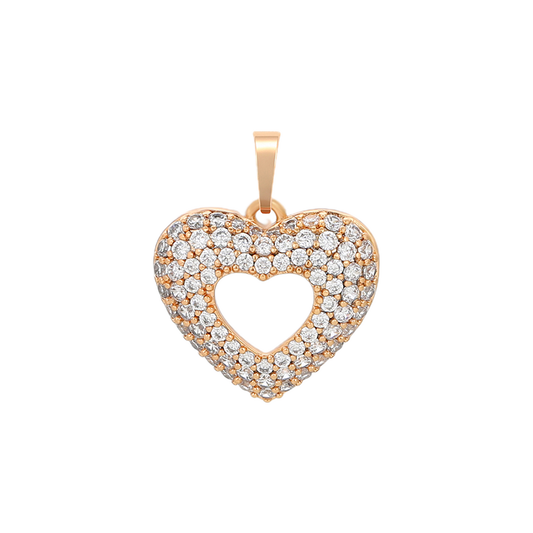 Éclara – 18K Gold Plated Pendant with White Cubic Zirconia | Luminous Statement Necklace for Women