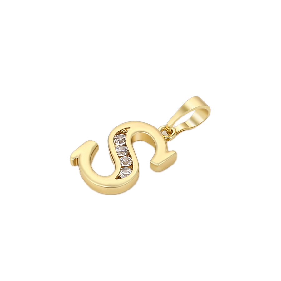 Verdlet – 14K Gold Plated Letter Pendant with White Cubic Zirconia | Distinctive Initial Necklace