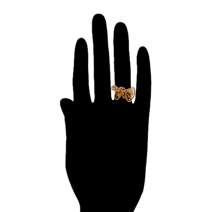 Aurata – 18K Gold Plain Band Ring | Sculptural Everyday Ring for Women