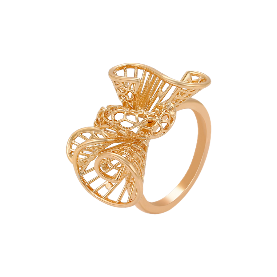 Aurata – 18K Gold Plain Band Ring | Sculptural Everyday Ring for Women