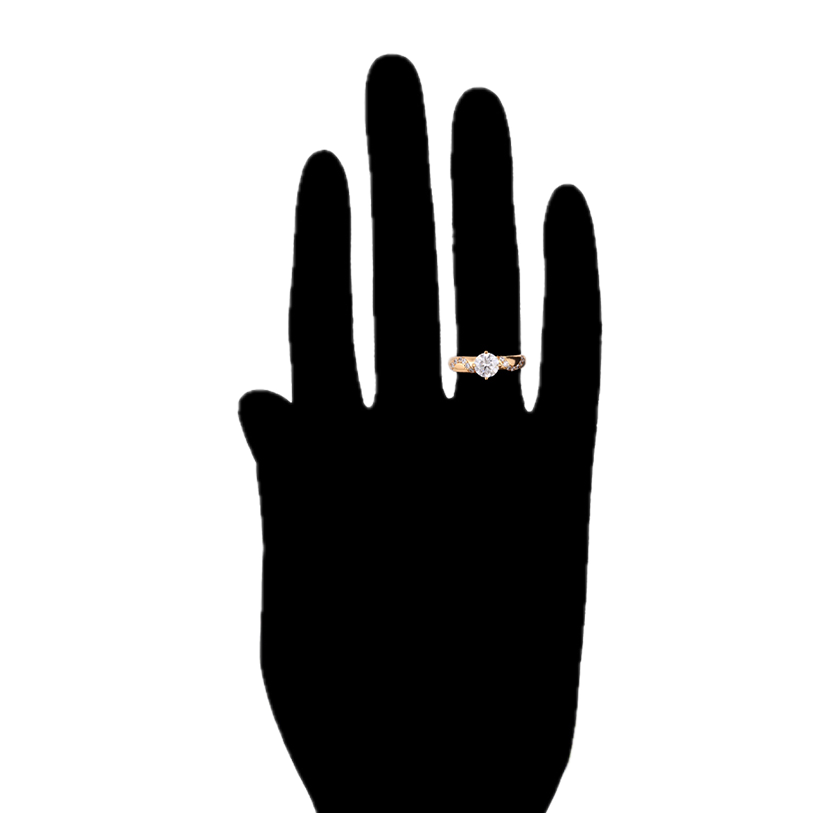 Solène – 18K Gold Ring with Statement White Cubic Zirconia | Everyday Cocktail Ring for Women