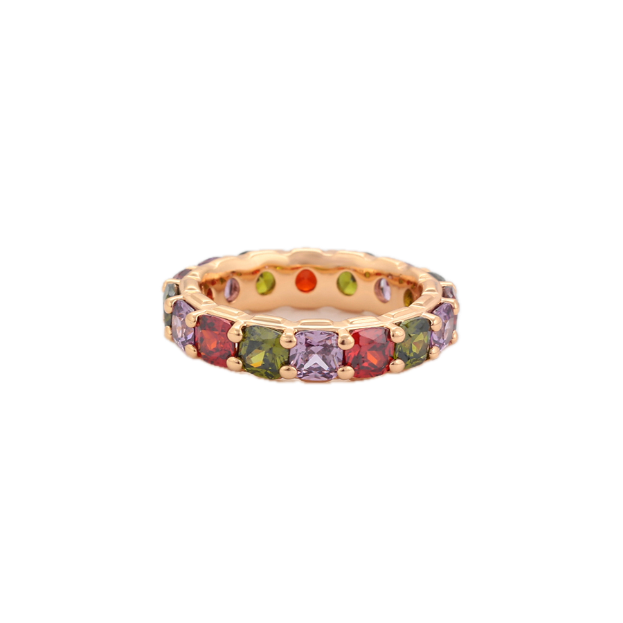 Chrōma – 18K Gold Luxury Ring with Coloured Cubic Zirconia | Artisan Statement Ring for Women