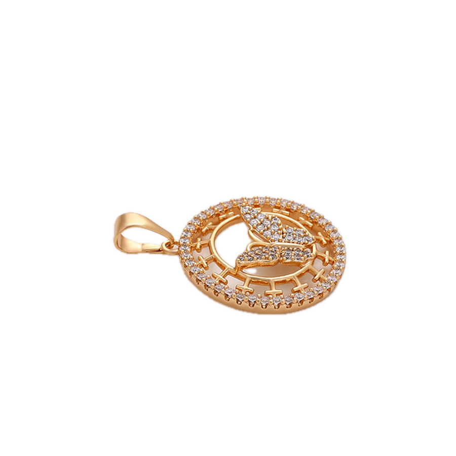 Magnael – 18K Gold Plated Luxury Pendant with White Cubic Zirconia | Statement Necklace for Women