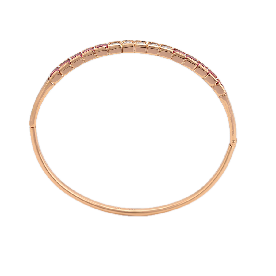 Minova – 18K Gold Plated Slim Bangle with Cubic Zirconia | Classic Everyday Bangle for Women