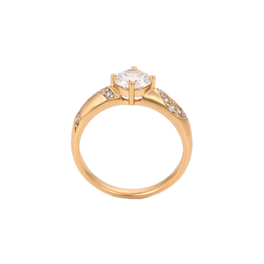 Solène – 18K Gold Ring with Statement White Cubic Zirconia | Everyday Cocktail Ring for Women