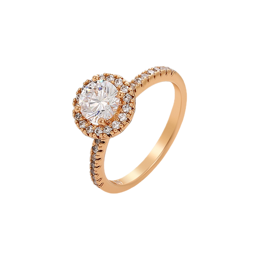Clarène – 18K Gold Ring with White Cubic Zirconia | Everyday Statement Ring for Women