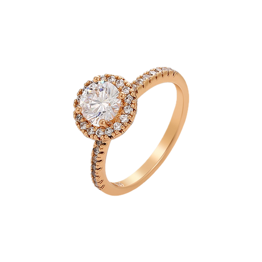 Clarène – 18K Gold Ring with White Cubic Zirconia | Everyday Statement Ring for Women
