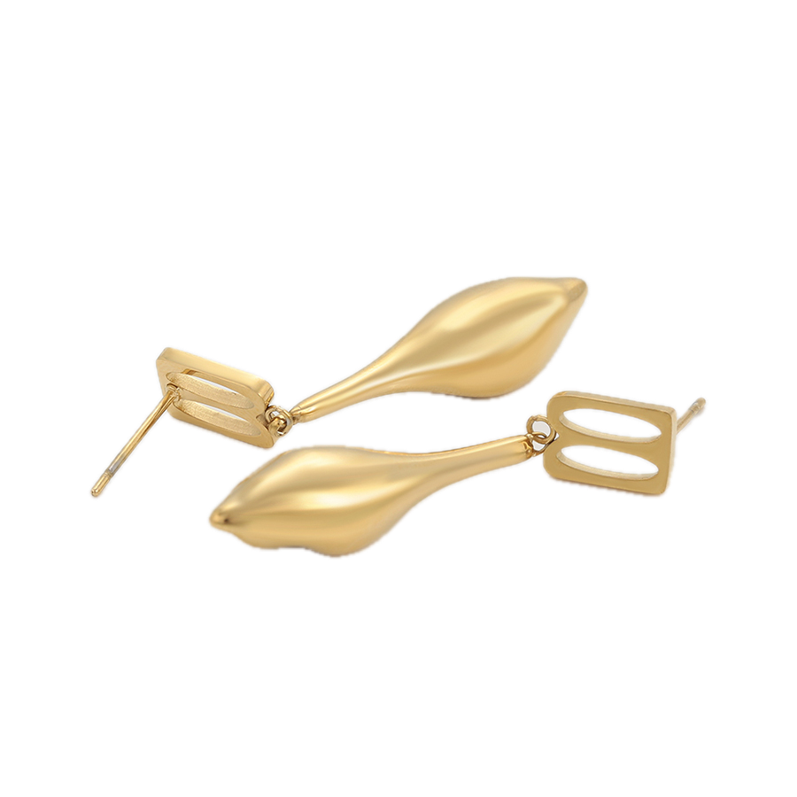Auvera – 14K Gold Stainless Steel Drop Earrings | Sculptural Daily Wear Earrings for Women