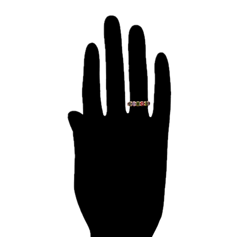 Chrōma – 18K Gold Luxury Ring with Coloured Cubic Zirconia | Artisan Statement Ring for Women