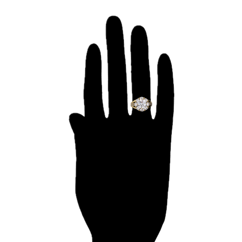 Magnara – 14K Gold Luxury Ring with Statement White Cubic Zirconia | Signature Occasion Ring for Women