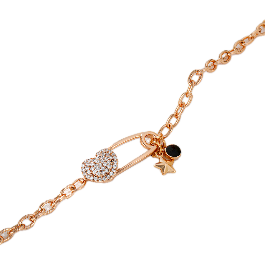 Filoro – 18K Gold Plated Chain Bracelet with White Cubic Zirconia | Delicate Everyday Bracelet for Women
