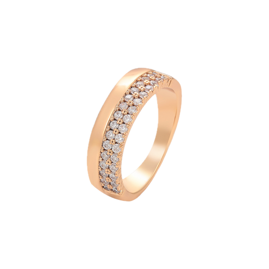 Luminis – 18K Gold Ring with White Cubic Zirconia | Minimalist Everyday Ring for Women