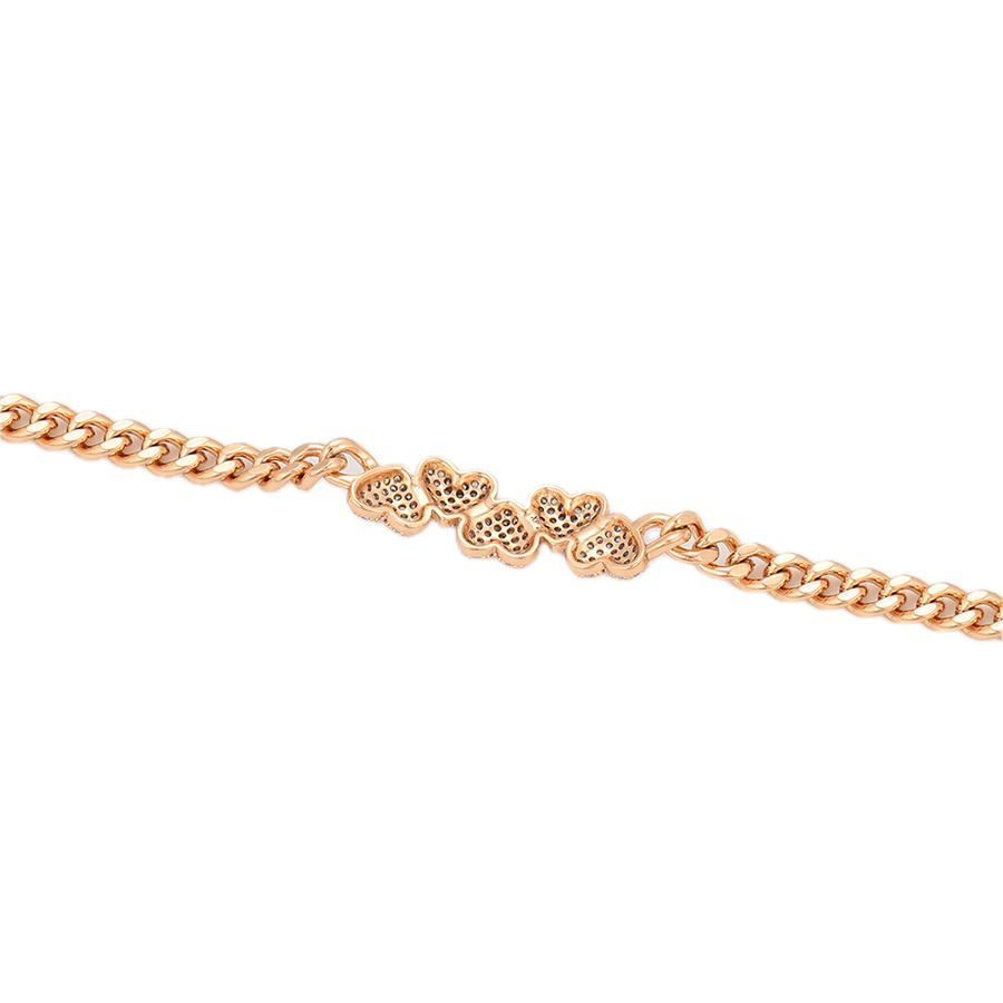 Catena – 18K Gold Plated Adjustable Chain Bracelet with White Cubic Zirconia | Premium Daily Bracelet for Women
