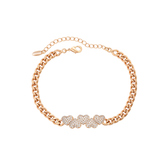 Catena – 18K Gold Plated Adjustable Chain Bracelet with White Cubic Zirconia | Premium Daily Bracelet for Women