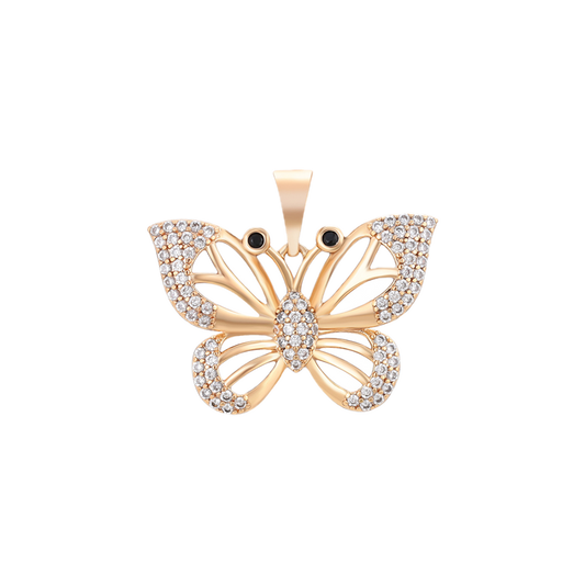 Faunela – 18K Gold Plated Animal Shape Pendant with White Cubic Zirconia | Nature-Inspired Luxury Necklace for Women