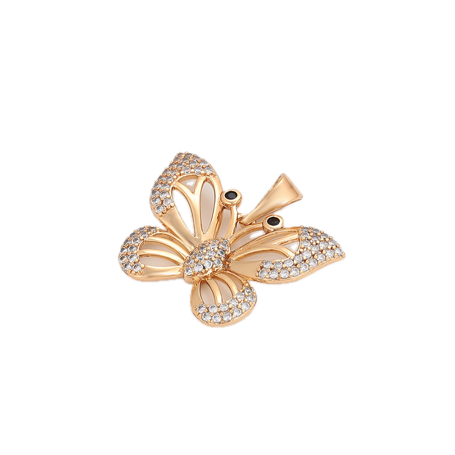 Faunela – 18K Gold Plated Animal Shape Pendant with White Cubic Zirconia | Nature-Inspired Luxury Necklace for Women