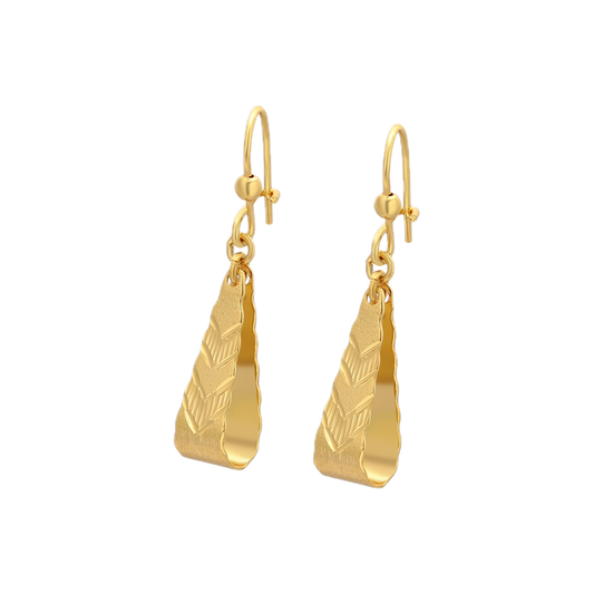 Solume – 24K Gold Slim Drop Earrings | Opulent Minimalist Earrings for Women