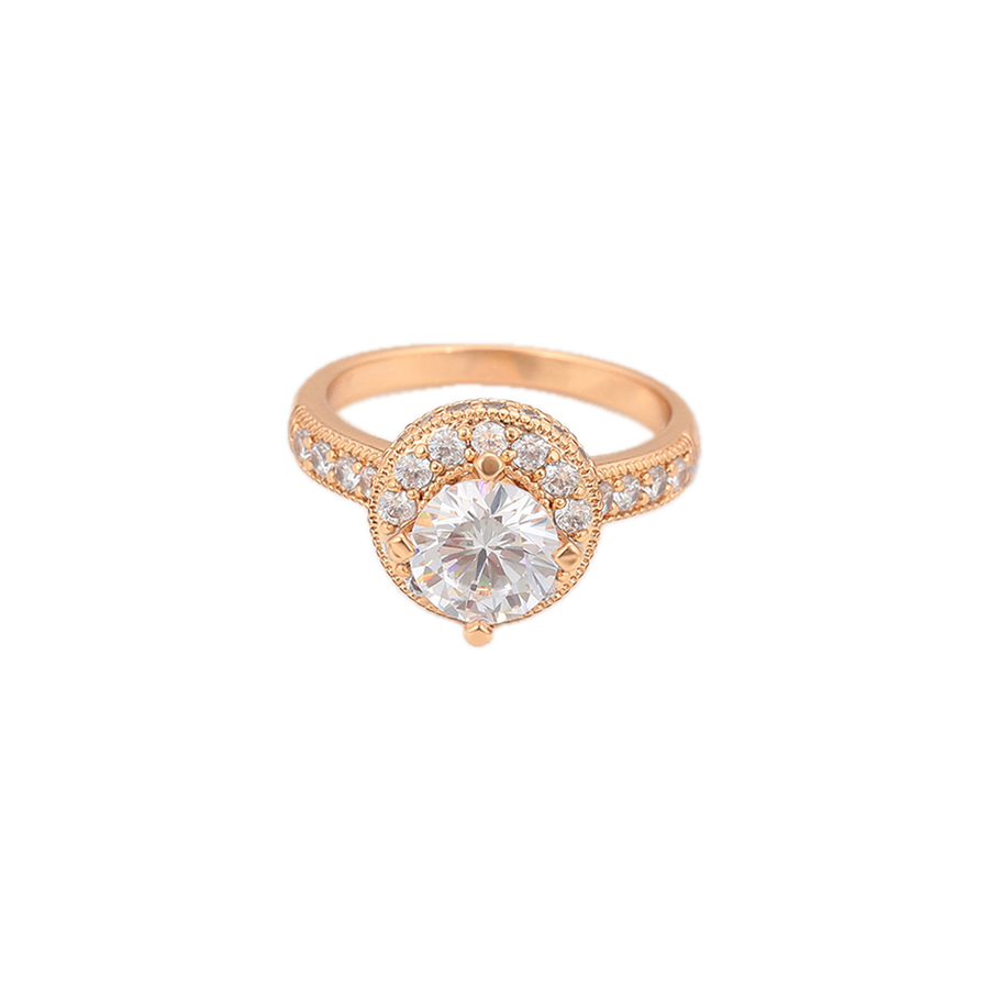 Solaris – 18K Gold Ring with Bold White Cubic Zirconia | Statement Solitaire Ring for Women