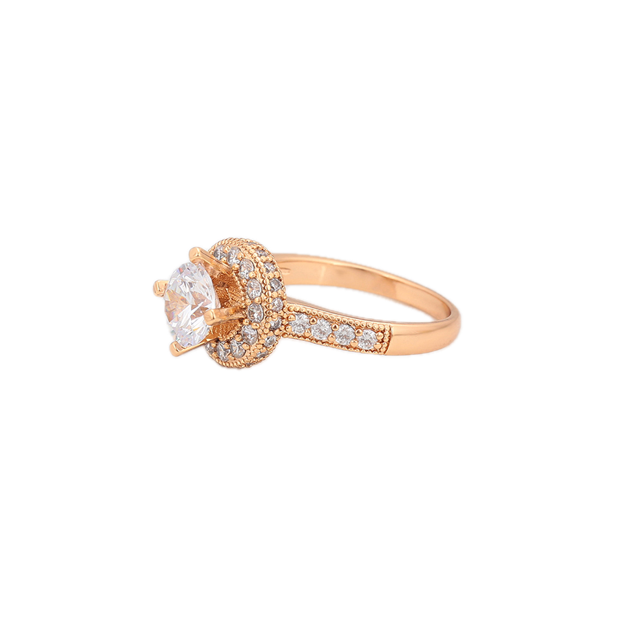 Solaris – 18K Gold Ring with Bold White Cubic Zirconia | Statement Solitaire Ring for Women
