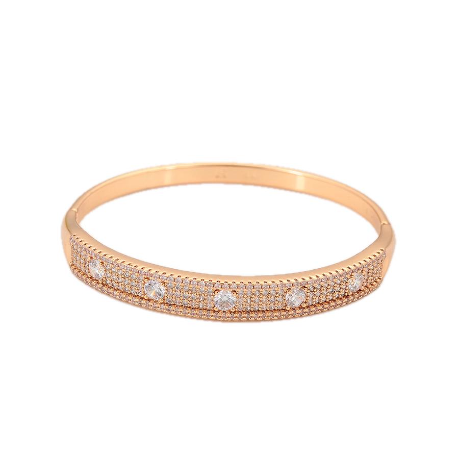 Cruxel – 18K Gold Plated Cross Design Bangle with White Cubic Zirconia | Signature Everyday Bangle for Women