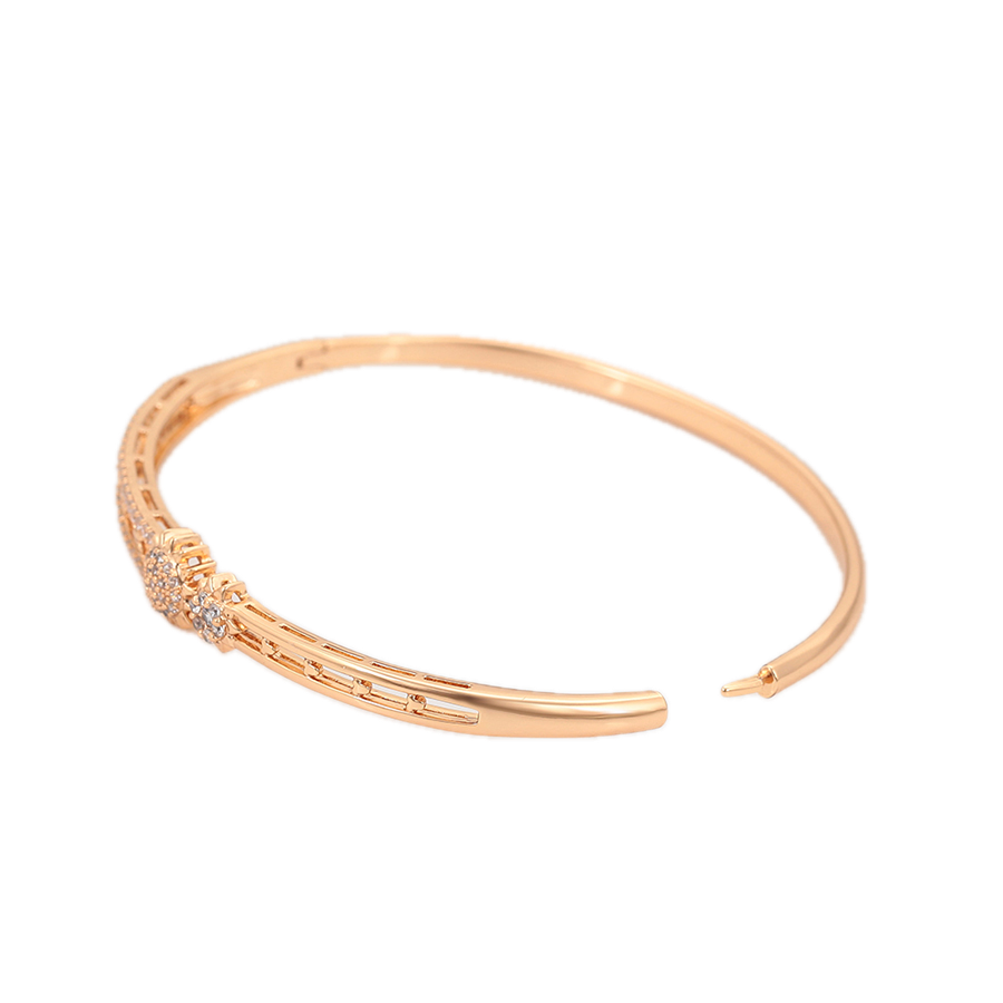 Sérène – 18K Gold Plated Special Edition Bangle with White Cubic Zirconia | Refined Occasion Bracelet for Women