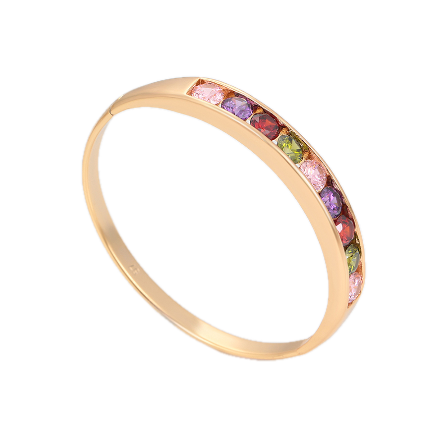 Vívara – 18K Gold Plated Bangle with Coloured Cubic Zirconia | Bold Statement Bangle for Women
