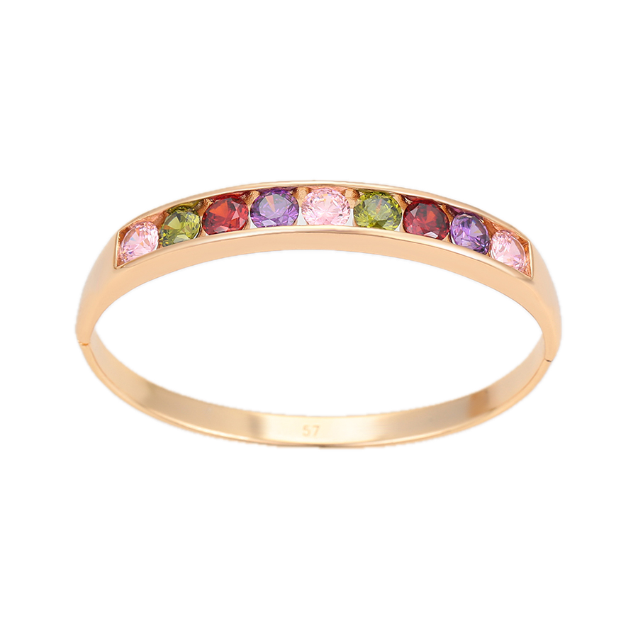 Vívara – 18K Gold Plated Bangle with Coloured Cubic Zirconia | Bold Statement Bangle for Women