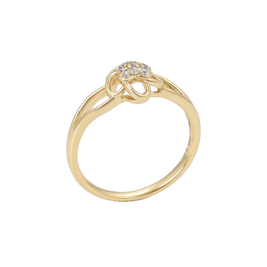 Filura – 14K Gold Ring with White Cubic Zirconia Accent | Featherlight Everyday Ring for Women