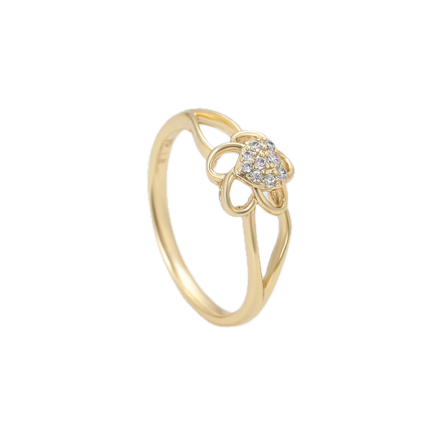 Filura – 14K Gold Ring with White Cubic Zirconia Accent | Featherlight Everyday Ring for Women
