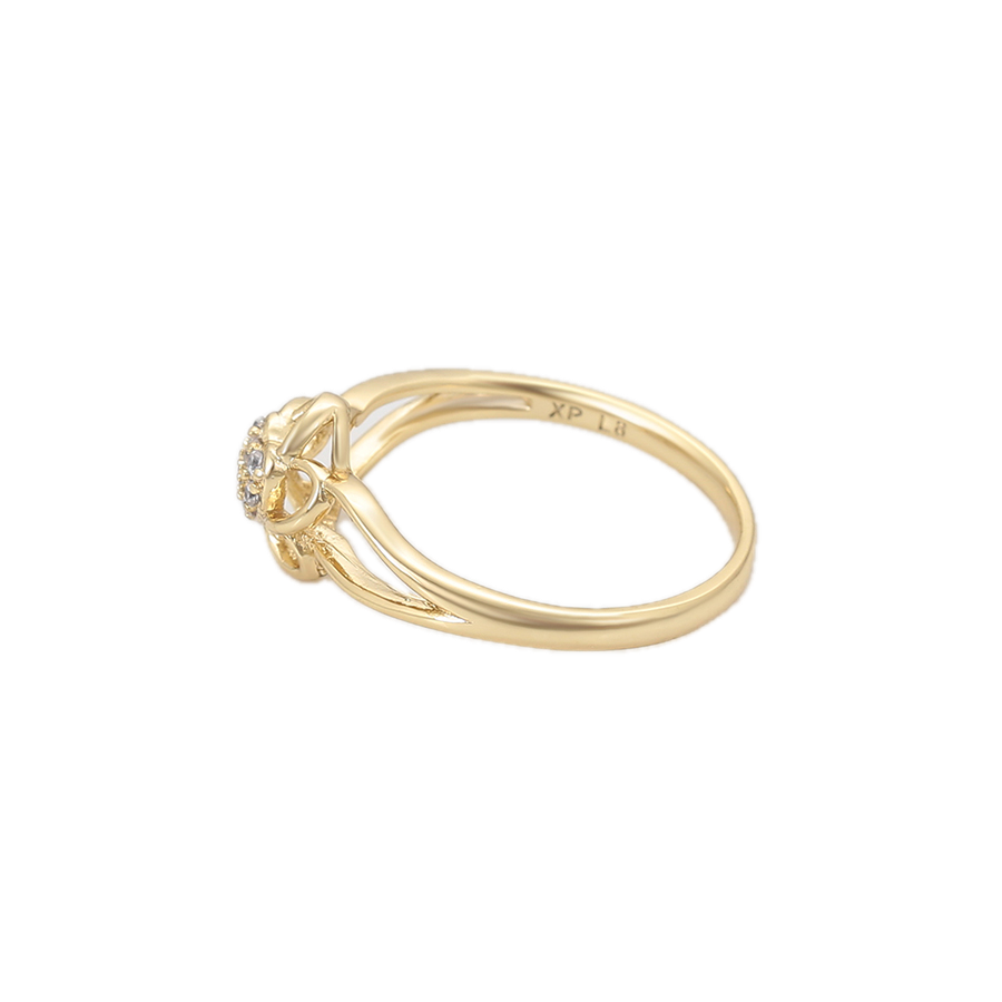 Filura – 14K Gold Ring with White Cubic Zirconia Accent | Featherlight Everyday Ring for Women