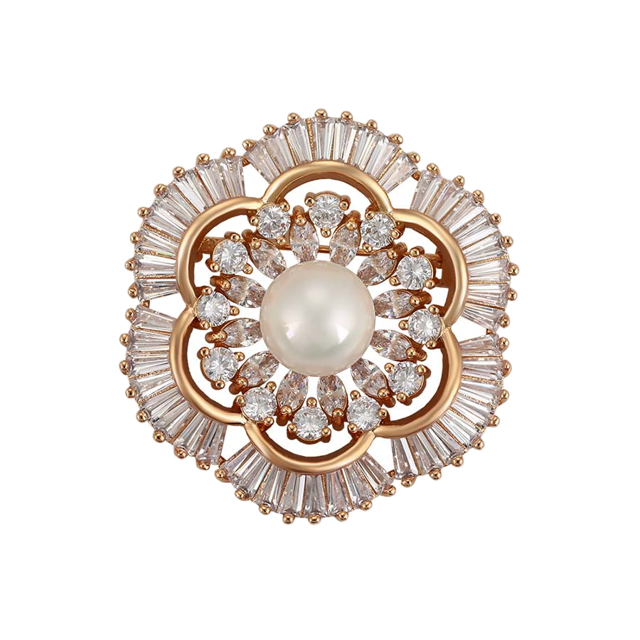 Magnara – 18K Gold Luxury Statement Brooch | Heavy Prestige Pin for Women