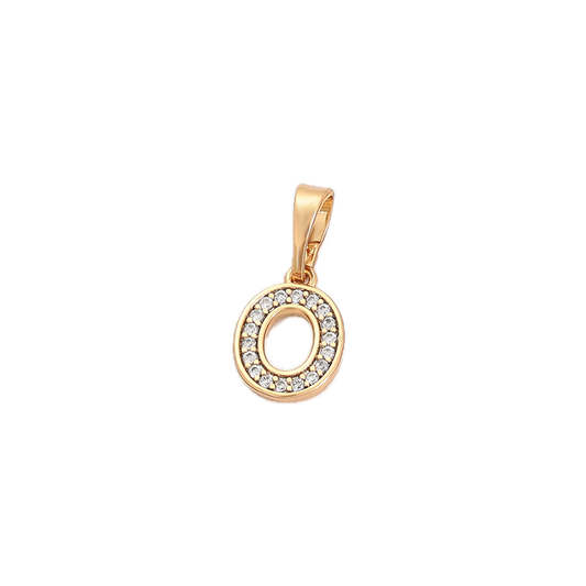 Littera – 18K Gold Plated Letter Pendant with White Cubic Zirconia | Personalised Necklace for Women