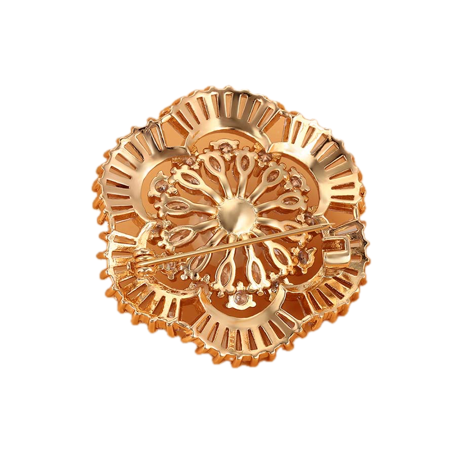 Magnara – 18K Gold Luxury Statement Brooch | Heavy Prestige Pin for Women