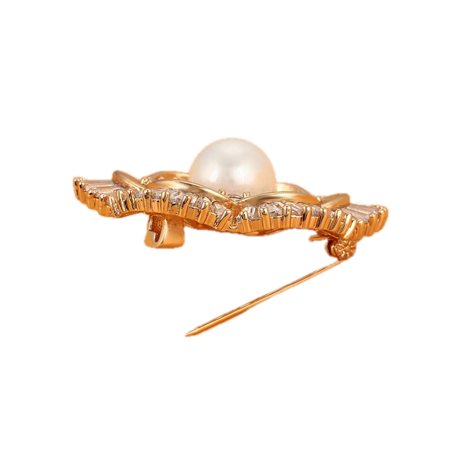 Magnara – 18K Gold Luxury Statement Brooch | Heavy Prestige Pin for Women