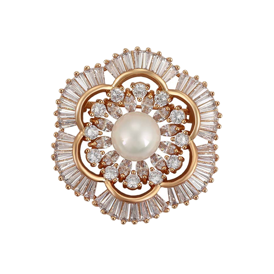 Magnara – 18K Gold Luxury Statement Brooch | Heavy Prestige Pin for Women