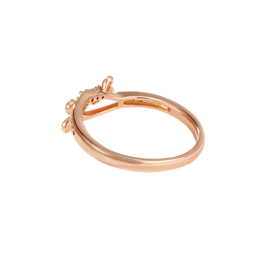 Rosara – Rose Gold Ring with White Cubic Zirconia | Delicate Everyday Ring for Women