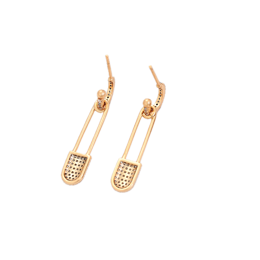 Stellara – 18K Gold Drop Earrings with White Cubic Zirconia Accents | Constellation Daily Earrings for Women