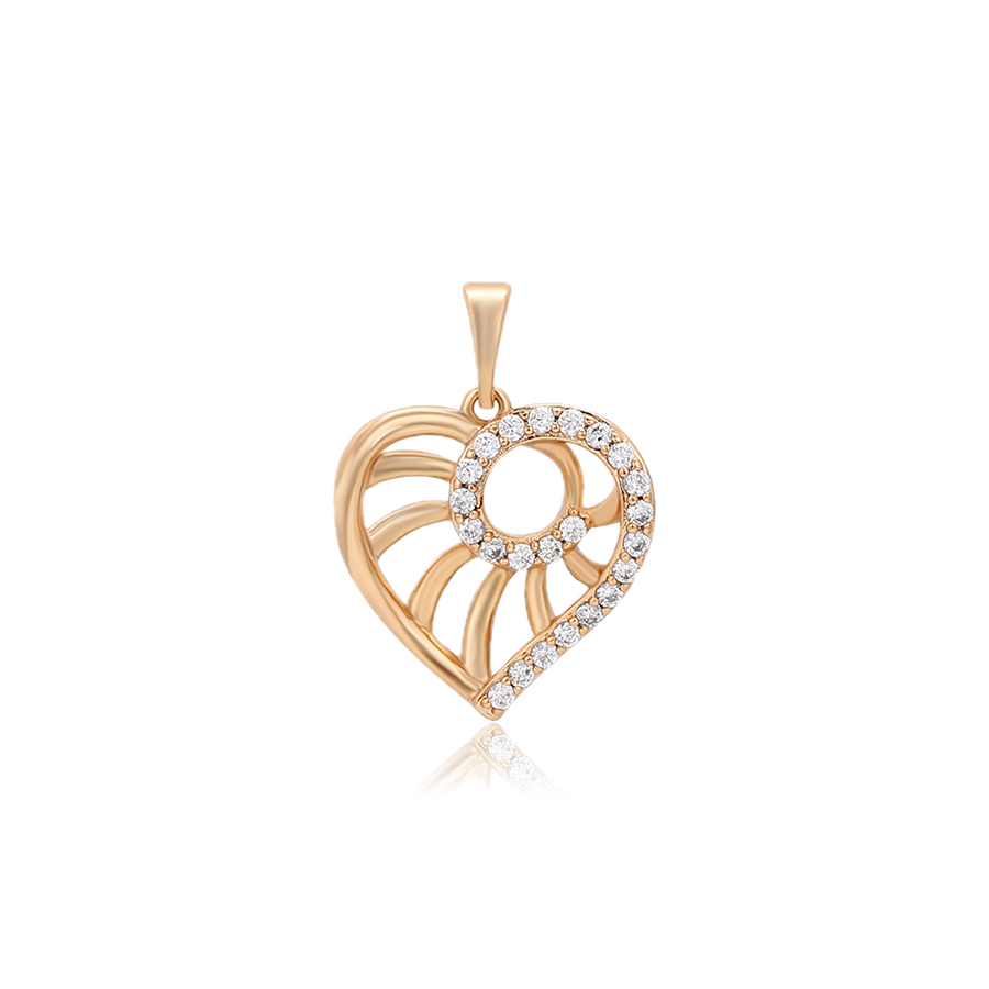 Lumael – 18K Gold Plated Pendant with White Cubic Zirconia Accents | Minimalist Everyday Necklace for Women