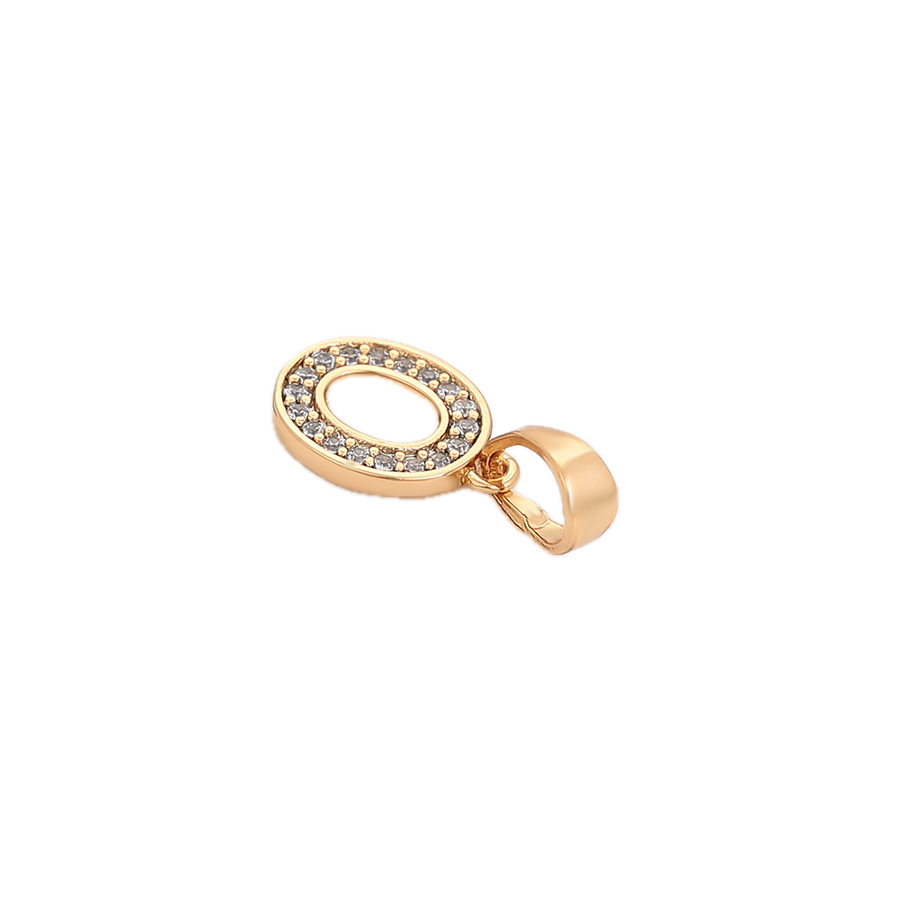 Littera – 18K Gold Plated Letter Pendant with White Cubic Zirconia | Personalised Necklace for Women