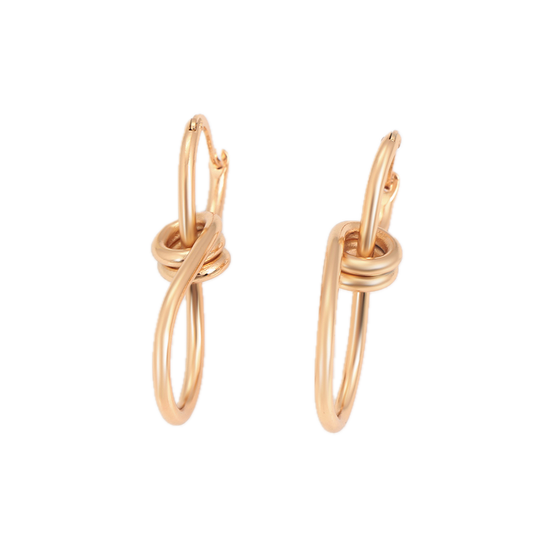 Oriana – 18K Gold Plain Luxury Drop Earrings | Sculptural Statement Earrings for Women