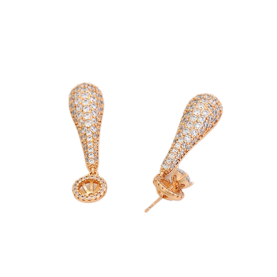 Solara – 18K Gold Luxury Drop Earrings with Statement White Cubic Zirconia | Premium Occasion Earrings for Women