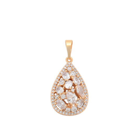 Solène – 18K Gold Plated Pendant with White Cubic Zirconia | Radiant Everyday Necklace for Women